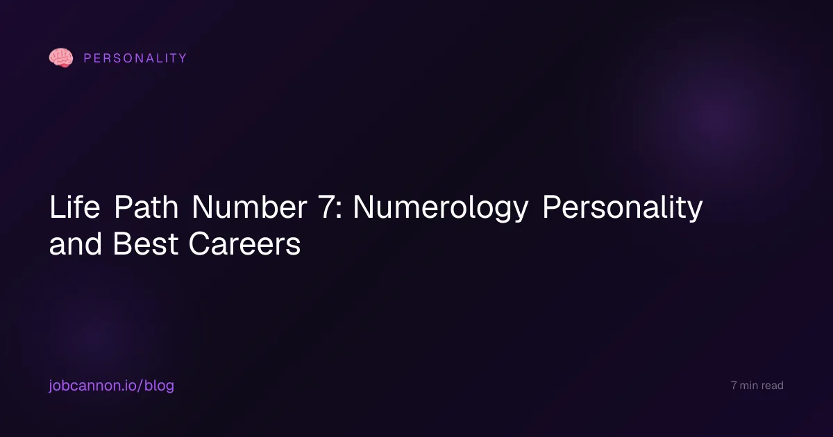 Life Path Number 7: Numerology Personality and Best Careers