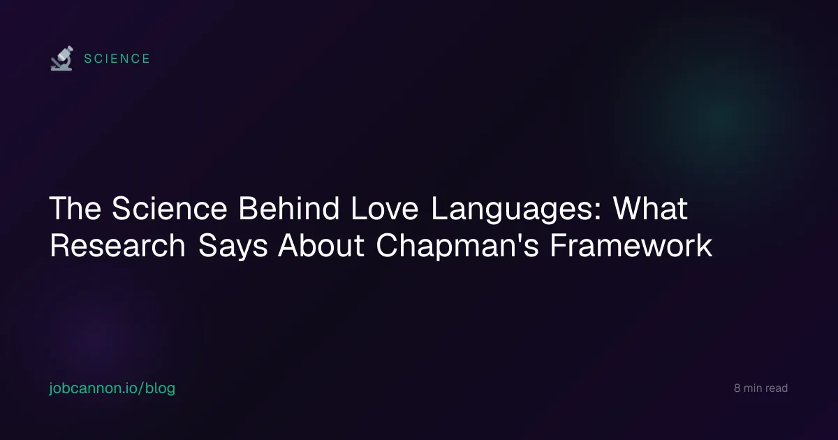 The Science Behind Love Languages: What Research Says About Chapman's Framework