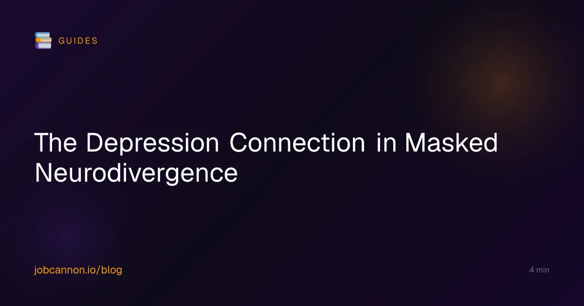 The Depression Connection in Masked Neurodivergence