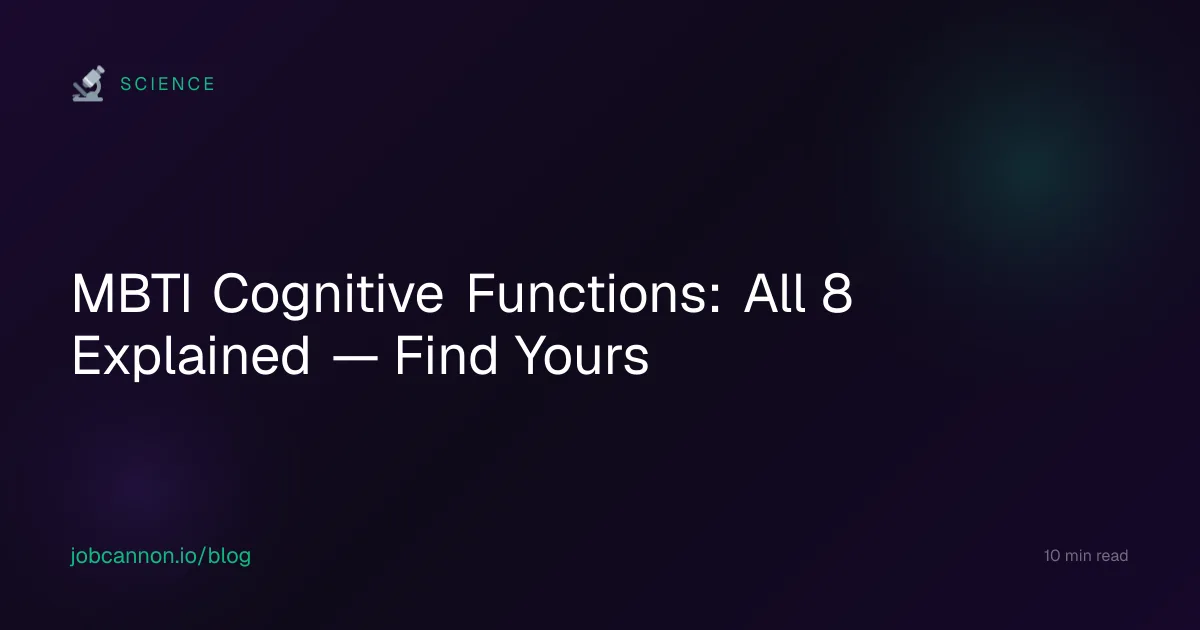 MBTI Cognitive Functions Explained: All 8 + How Your Stack Works