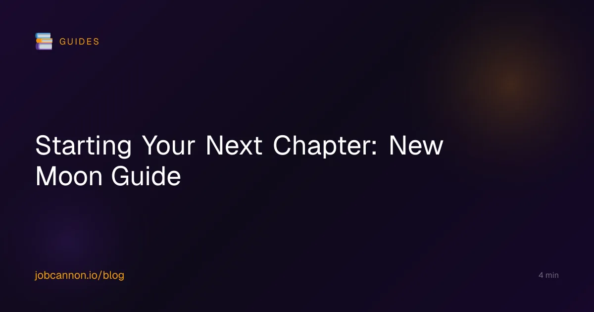Starting Your Next Chapter: New Moon Guide