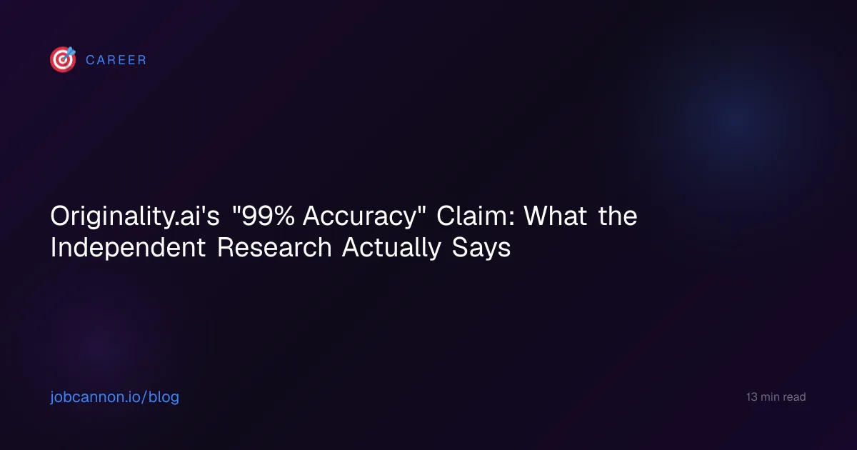 Originality.ai's "99% Accuracy" Claim: What the Independent Research Actually Says