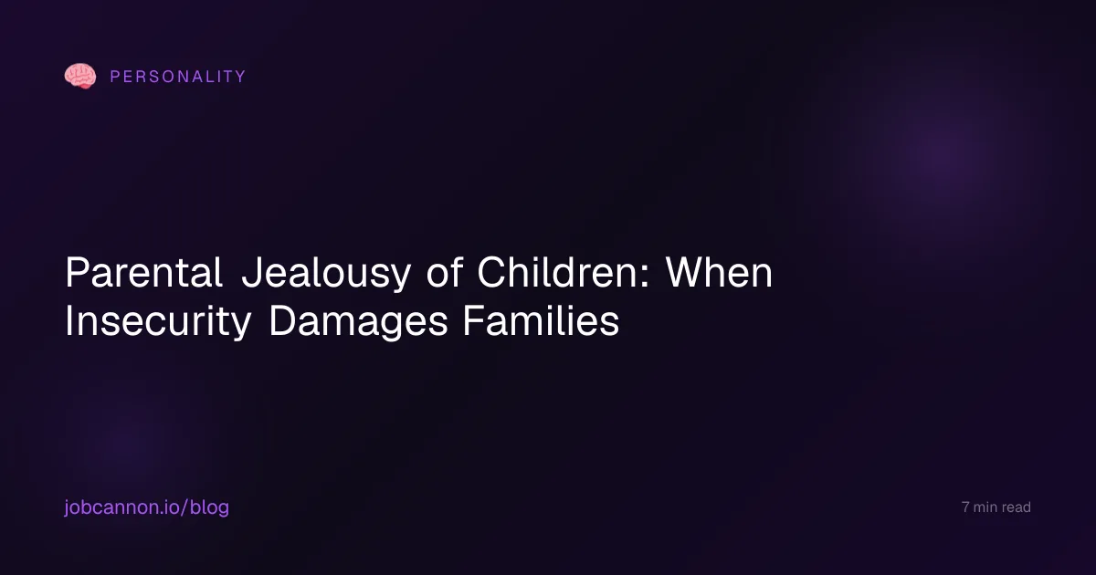 Parental Jealousy of Children: When Insecurity Damages Families