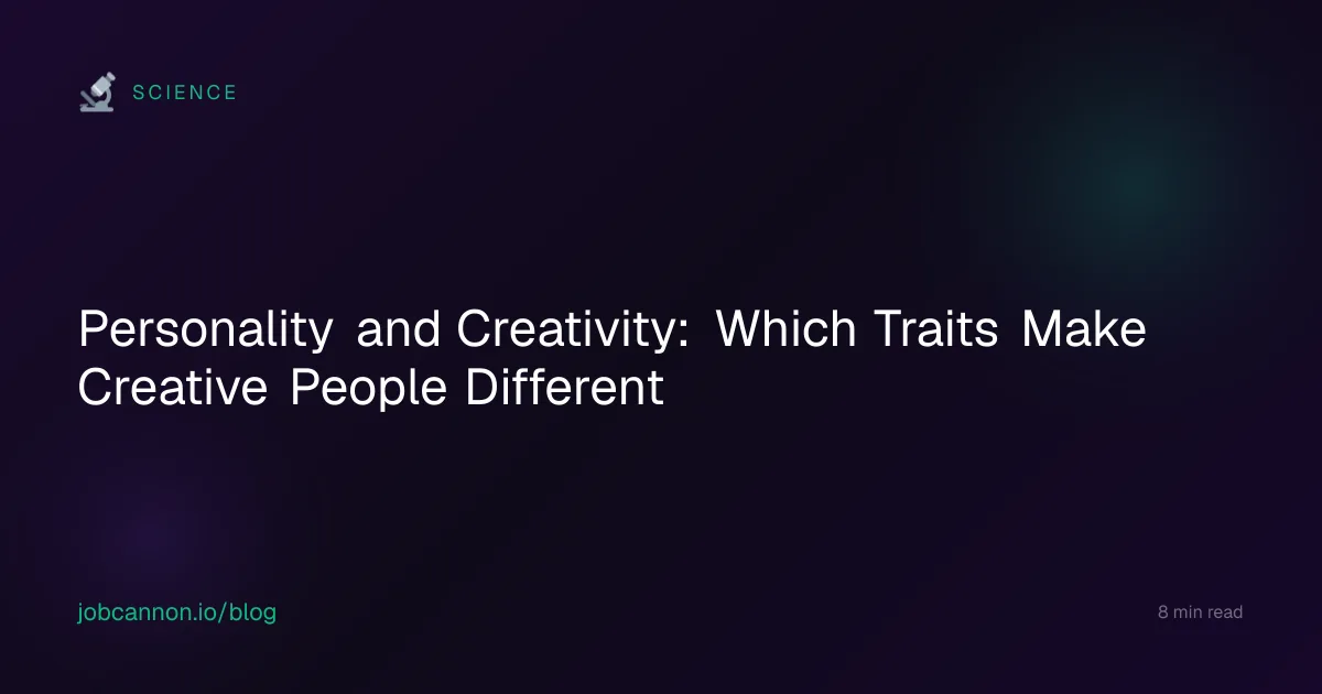 Personality and Creativity: Which Traits Make Creative People Different