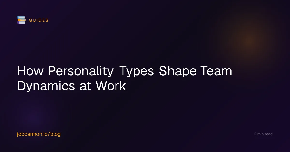 How Personality Types Shape Team Dynamics at Work