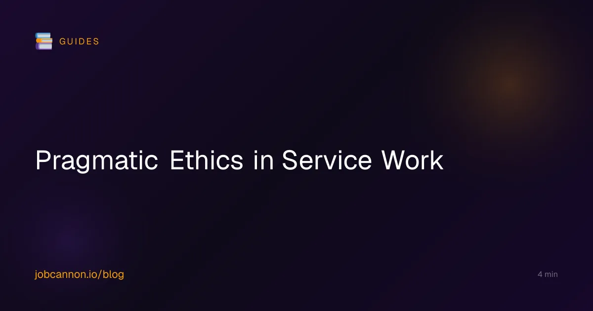 Pragmatic Ethics in Service Work