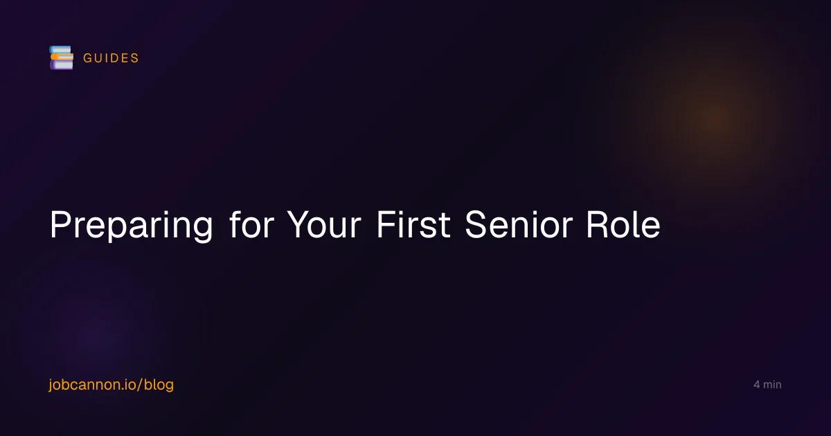 Preparing for Your First Senior Role