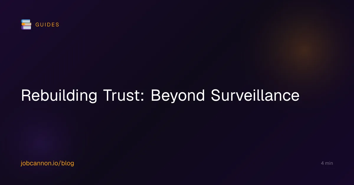 Rebuilding Trust: Beyond Surveillance