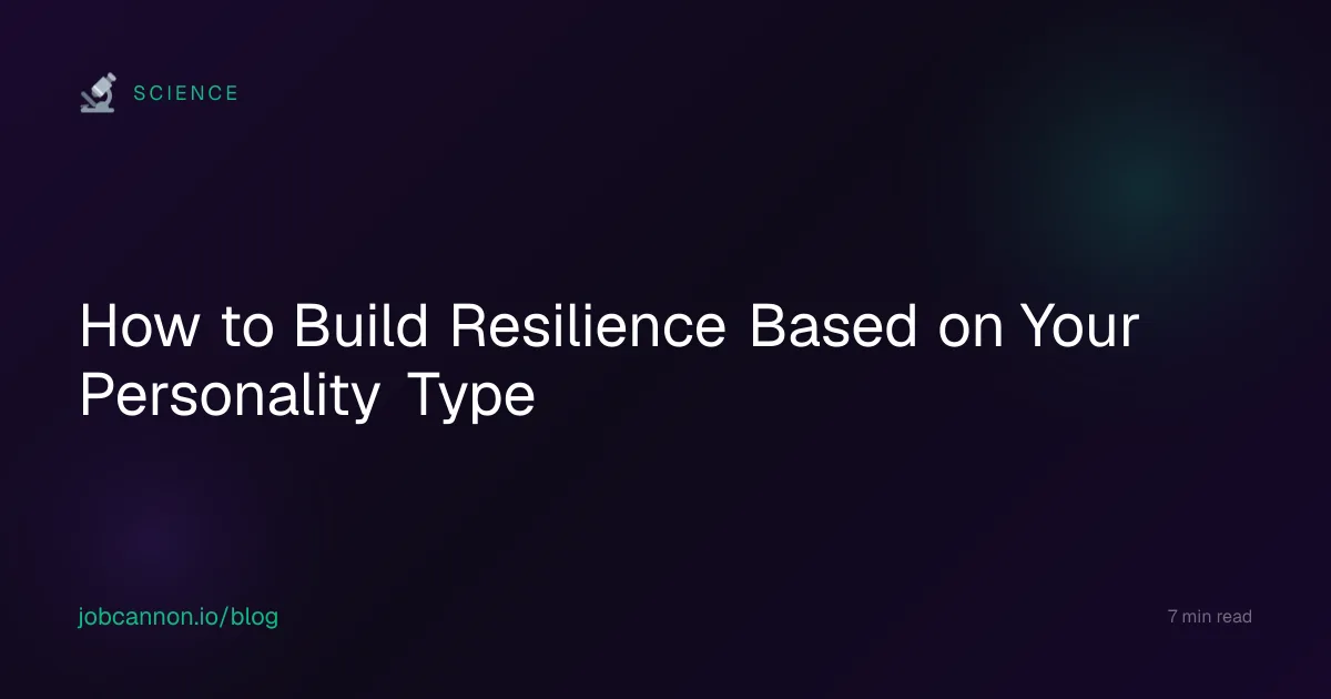 How to Build Resilience Based on Your Personality Type