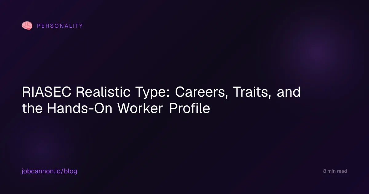 RIASEC Realistic Type: Careers, Traits, and the Hands-On Worker Profile