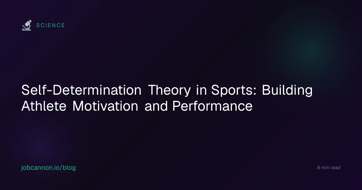 Self-Determination Theory in Sports: Building Athlete Motivation and Performance