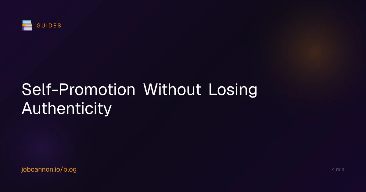 Self-Promotion Without Losing Authenticity