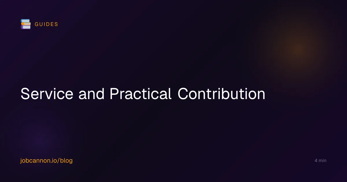 Service and Practical Contribution