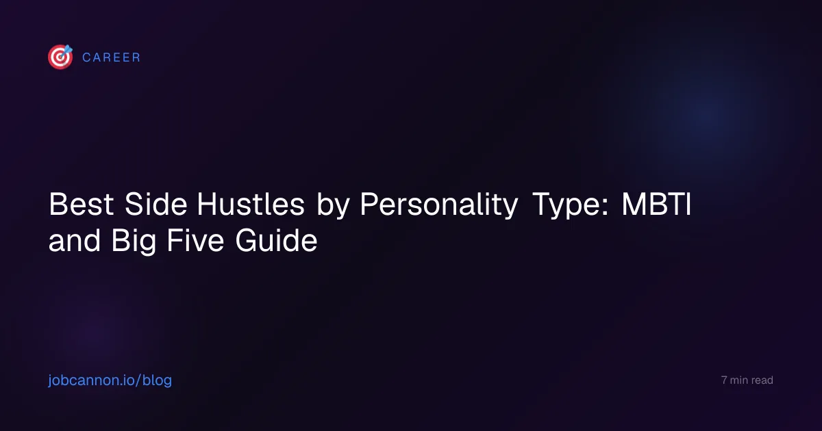 Best Side Hustles by Personality Type: MBTI and Big Five Guide
