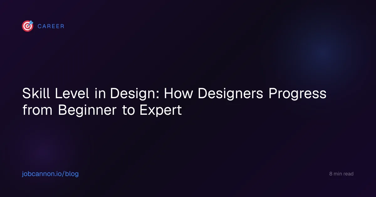 Skill Level in Design: How Designers Progress from Beginner to Expert