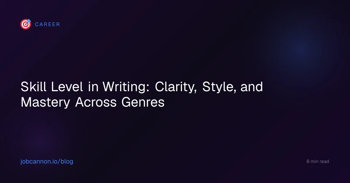 Skill Level in Writing: Clarity, Style, and Mastery Across Genres