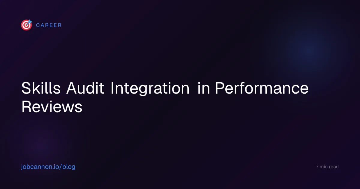 Skills Audit Integration in Performance Reviews