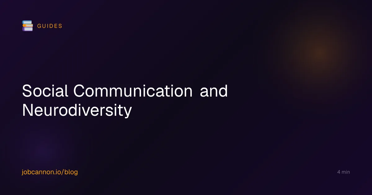 Social Communication and Neurodiversity