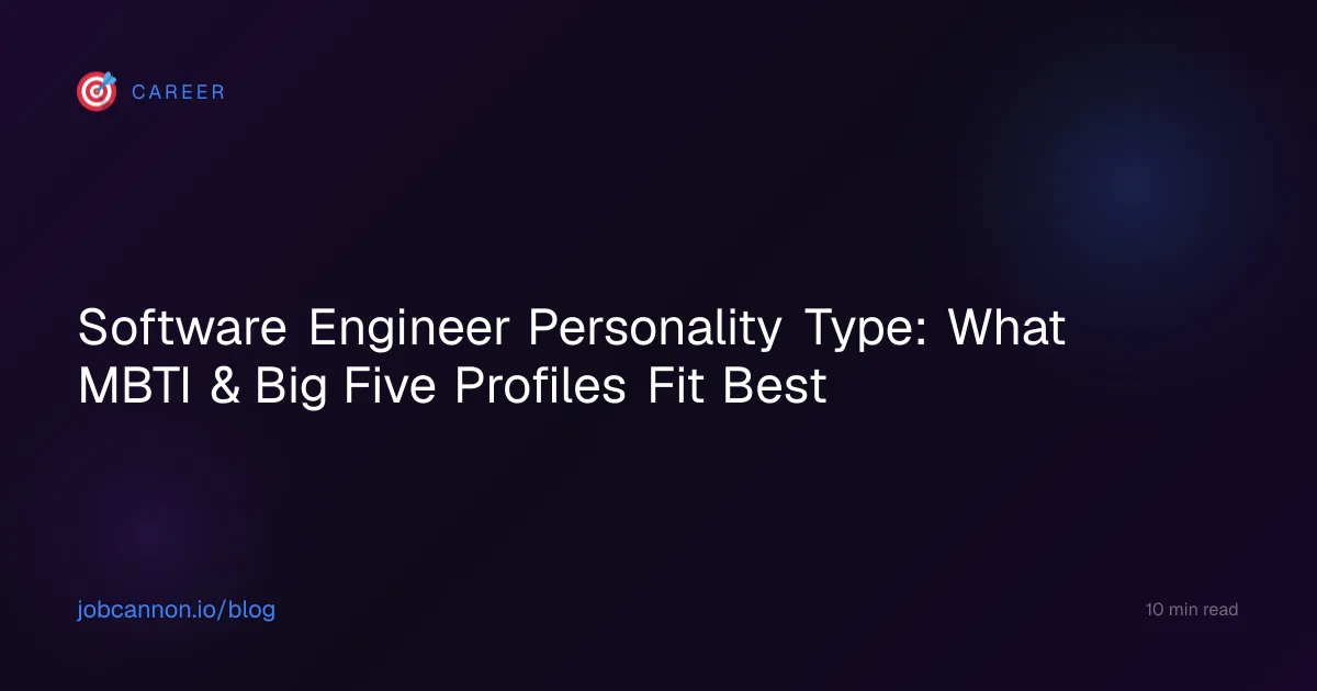 Software Engineer Personality Type: What MBTI & Big Five Profiles Fit Best