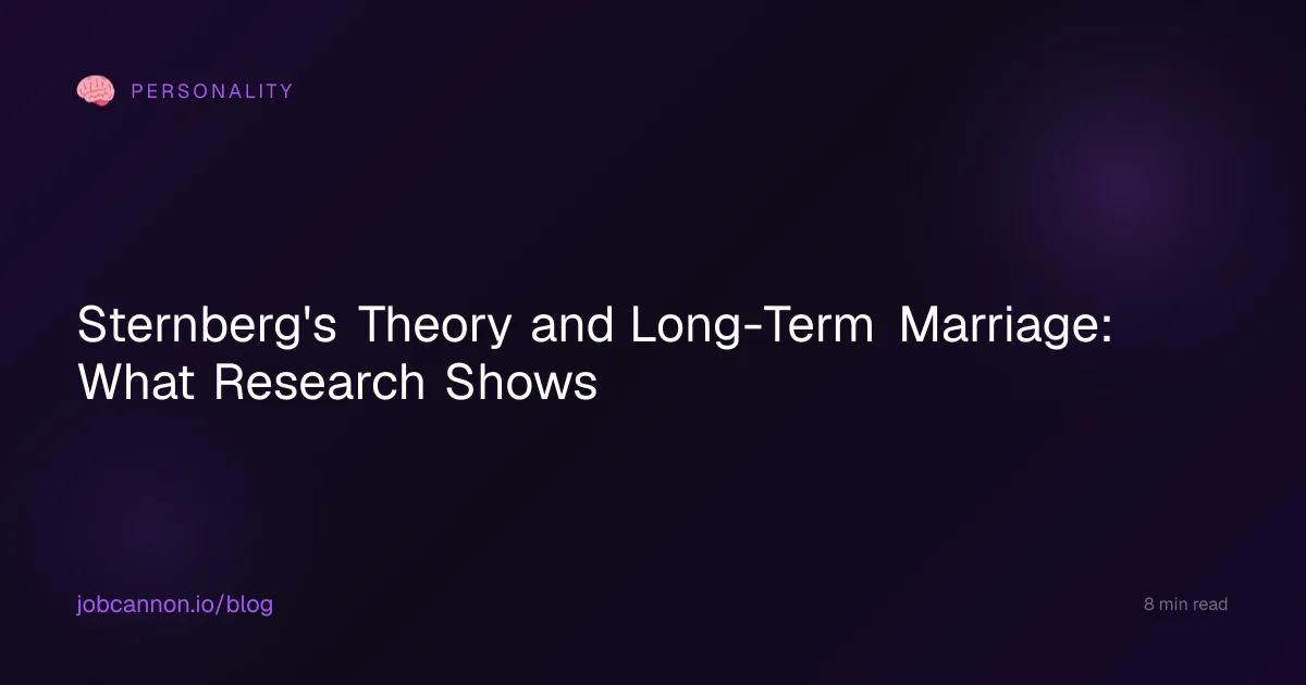 Sternberg's Theory and Long-Term Marriage: What Research Shows