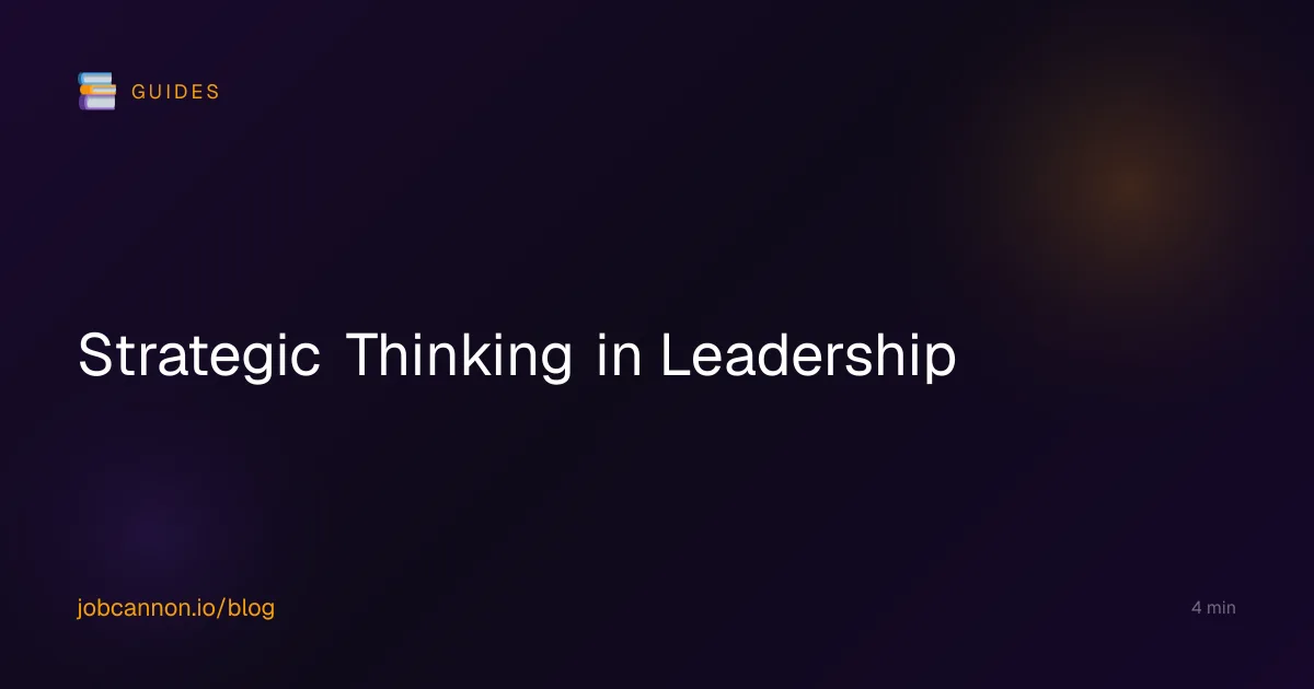Strategic Thinking in Leadership