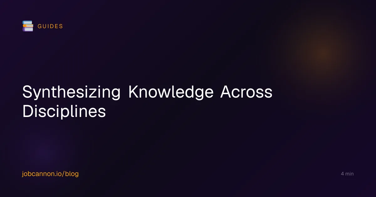 Synthesizing Knowledge Across Disciplines