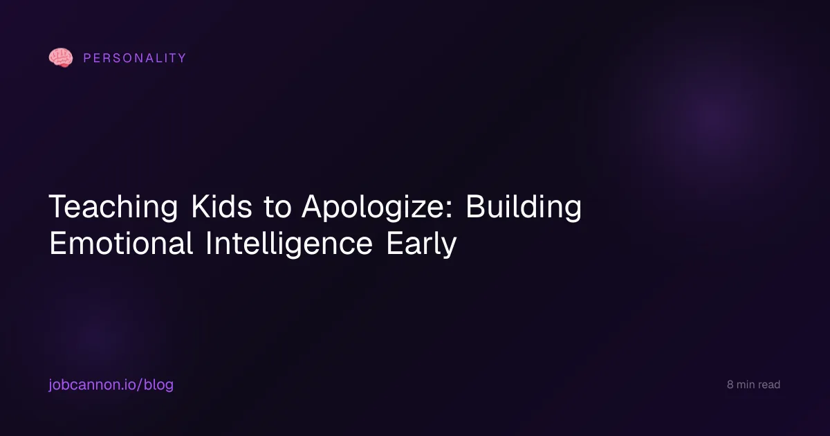 Teaching Kids to Apologize: Building Emotional Intelligence Early