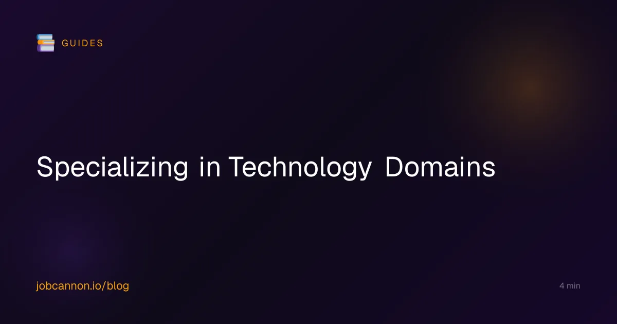Specializing in Technology Domains