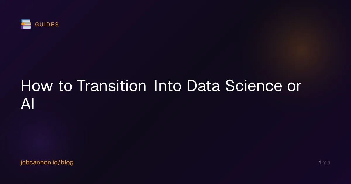 How to Transition Into Data Science or AI