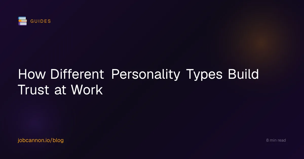 How Different Personality Types Build Trust at Work