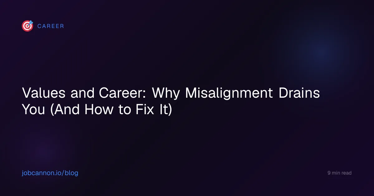 Values and Career: Why Misalignment Drains You (And How to Fix It)