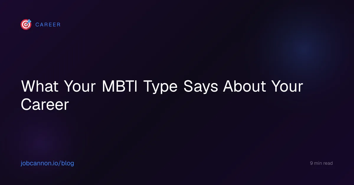 What Your MBTI Type Says About Your Career