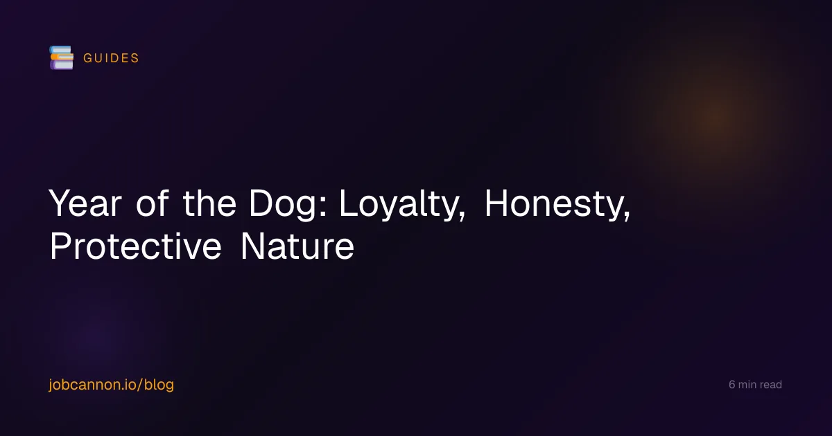 Year of the Dog: Loyalty, Honesty, Protective Nature
